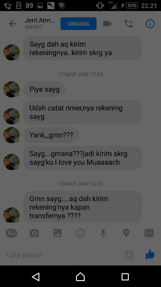 percakapan modus penipuan © 2016 brilio.net