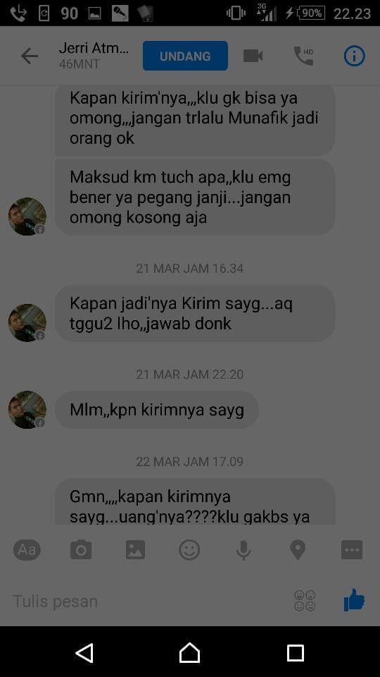 percakapan modus penipuan © 2016 brilio.net