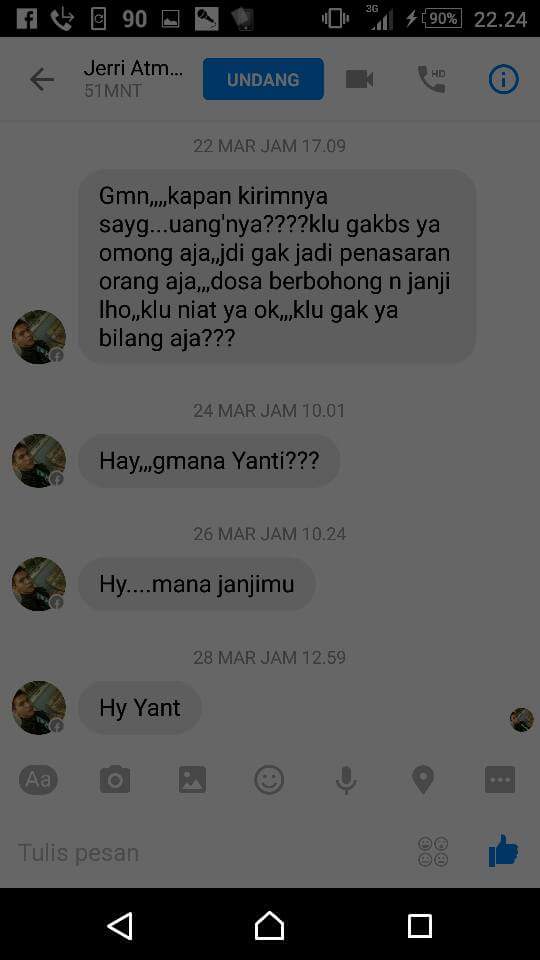 percakapan modus penipuan © 2016 brilio.net