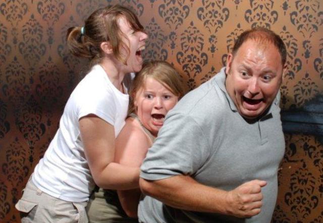 ekspresi rumah hantu  © 2016 brilio.net