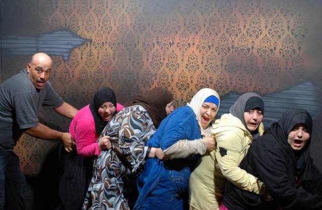 ekspresi rumah hantu  © 2016 brilio.net