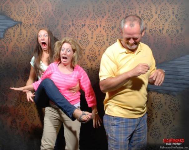 ekspresi rumah hantu  © 2016 brilio.net