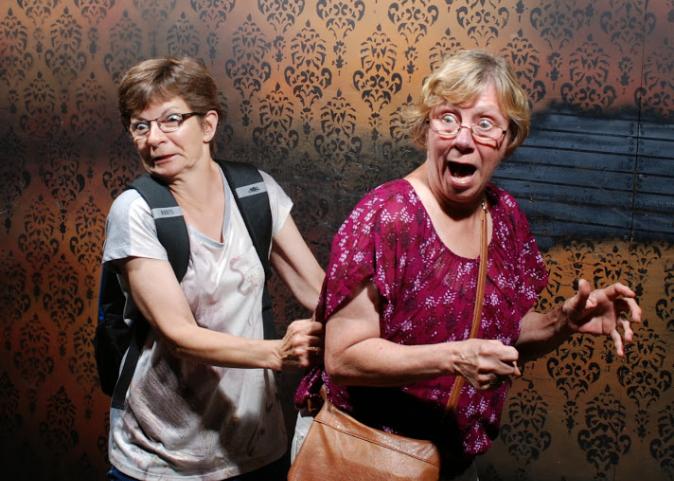 ekspresi rumah hantu  © 2016 brilio.net