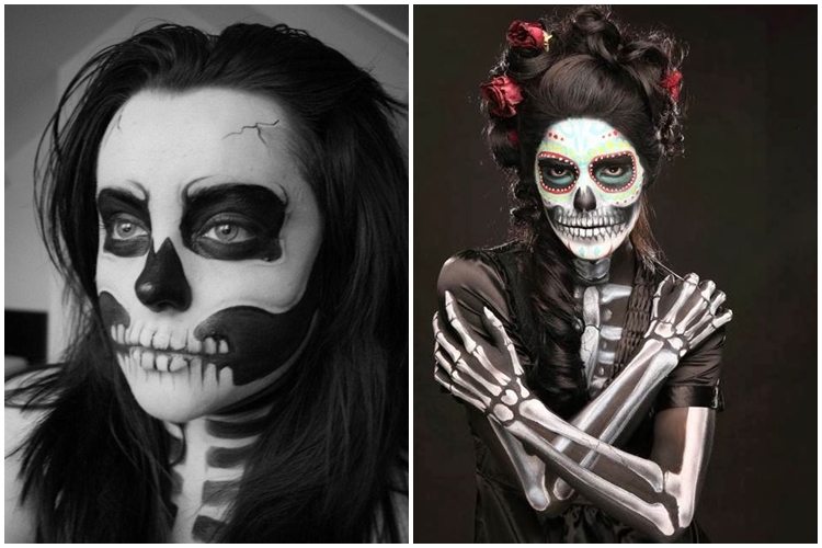 15 Inspirasi makeup ala tengkorak ini keren banget, berani coba?  