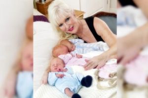 Usia 55 tahun, wanita ini melahirkan bayi kembar tiga