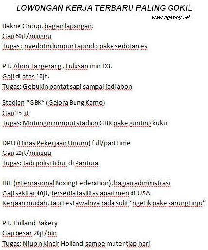 lowongan kerja lucu © 2016 brilio.net