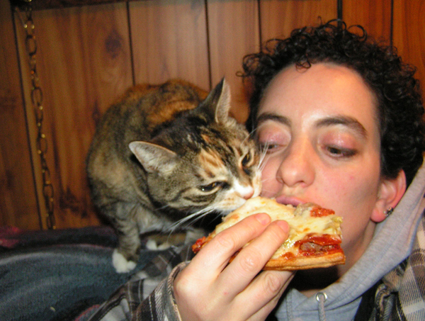 15 Foto ekspresi kucing makan pizza ini kocak! Bikin gemes! 