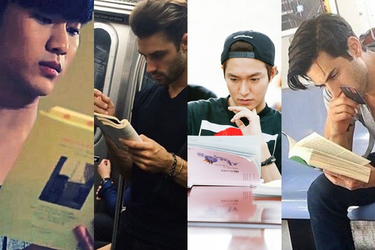 15 Foto karisma cowok lagi baca ini bikin kamu mau 'didongengin', deh