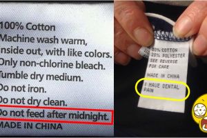 Tak sangka, ternyata ada pesan singkat dan kocak di label baju! 