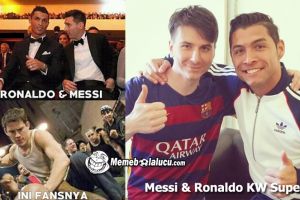 15 Meme kocaknya persaingan antara CR7-Messi, bikin kamu geregetan!
