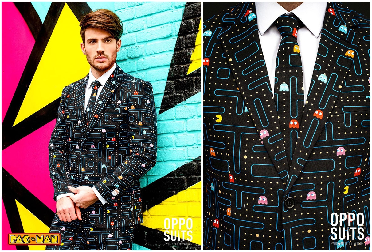 Insprasi lucu buat cowok, jas motif game legendaris Pac Man hits abis!