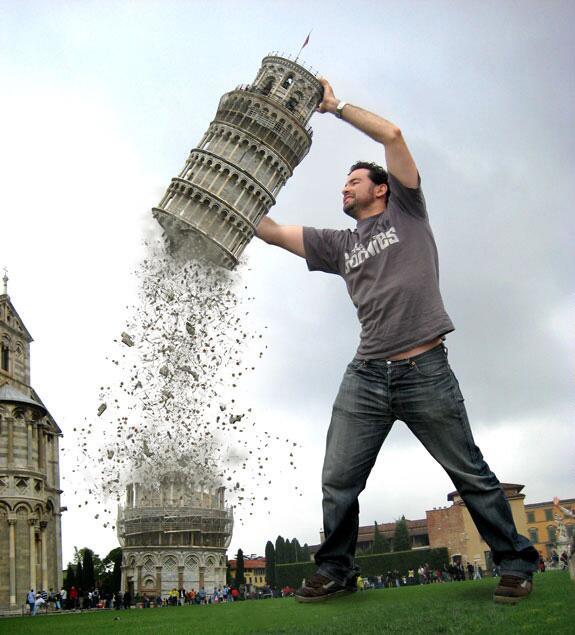 gaya gokil di menara pisa © 2016 brilio.net