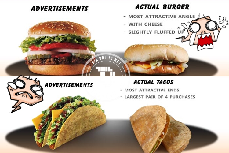 Jangan terjebak iklan makanan, 9 foto ini buktinya