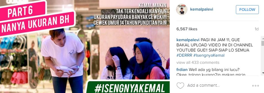 Tanya soal ukuran BH, Kemal Palevi dihujat Komnas Perempuan, duh!