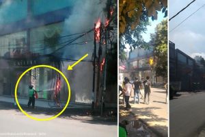 Aksi heroik driver Gojek padamkan kebakaran besar, patut ditiru!