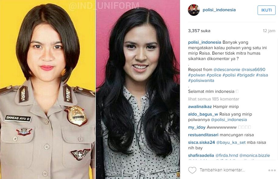 polwan Raisa © 2016 brilio.net polwan Raisa © 2016 brilio.net