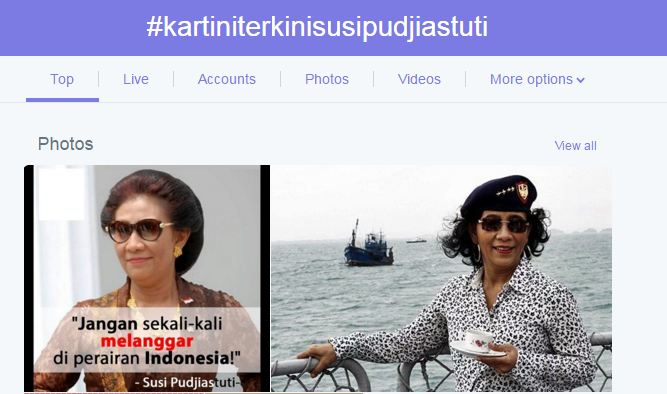Cuitan kocak netizen tanggapi hashtag #KartiniTerkiniSusiPudjiastuti