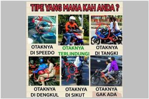 7 Tipe pengendara motor dilihat dari cara pakai helm, kamu yang mana?