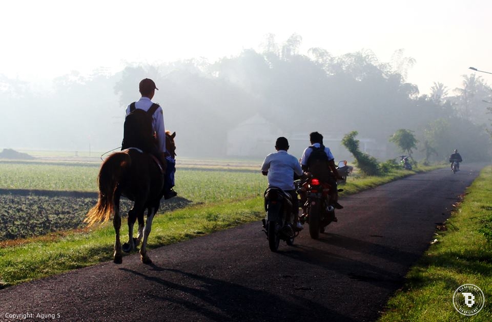 siswa naik kuda © 2016 brilio.net