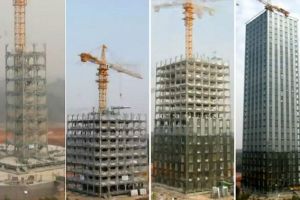 Pembangunan cepat ala China,  gedung 57 lantai dibangun dalam 19 hari!