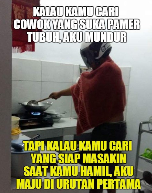 meme cowok masak © 2016 brilio.net