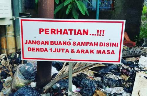 15 peringatan buang sampah © 2016 brilio.net