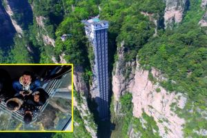 Bailong Elevator, wisata lift tertinggi sejagat yang akan uji nyalimu!