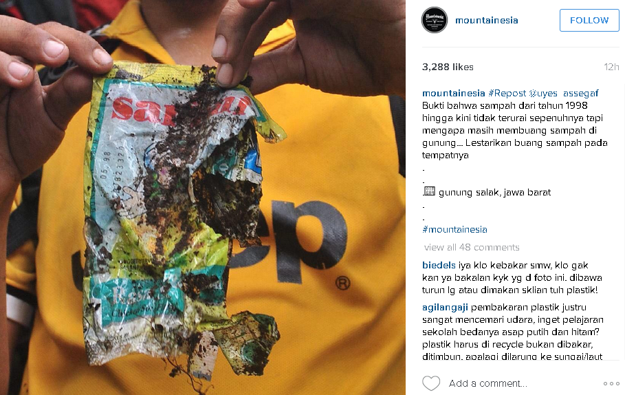 sampah gunung istimewa sampah gunung istimewa