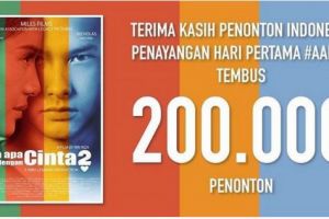 Hari pertama tayang AADC 2 ditonton 200.000 orang, wow!