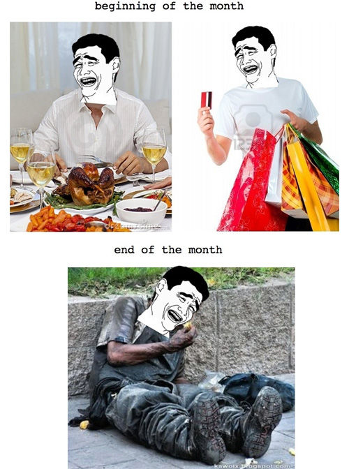 meme awal akhir bulan © 2016 brilio.net