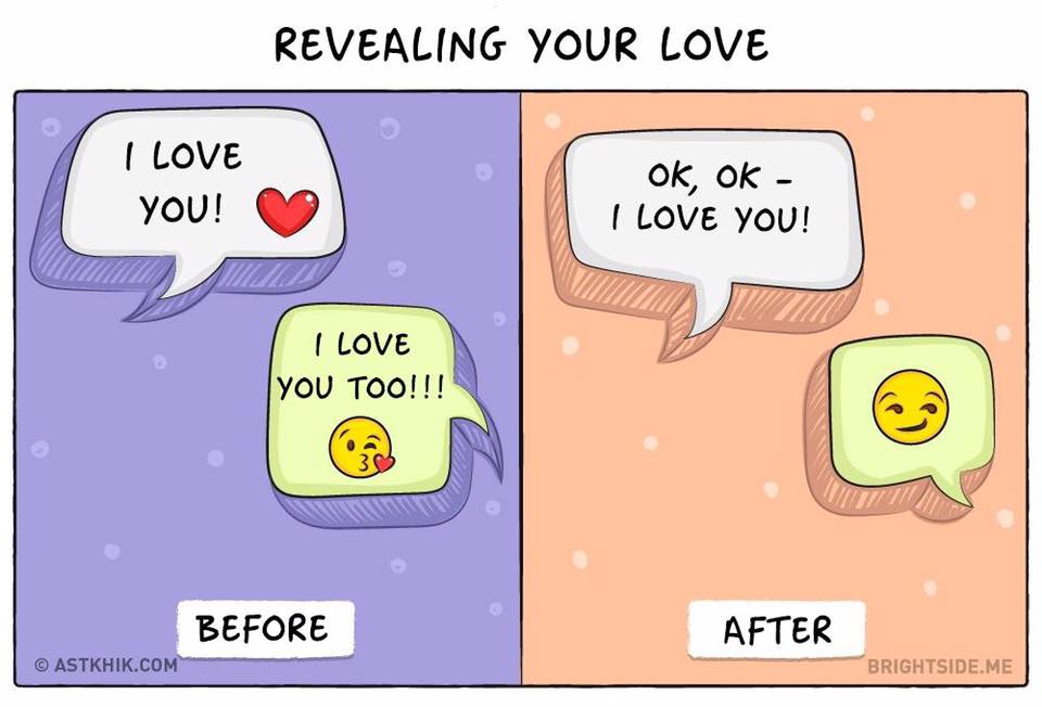 9 Ilustrasi lucu tunjukkan kondisi pasangan sebelum & setelah menikah