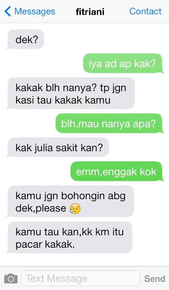24 SMS Pengorbanan pacar © 2016 brilio.net/Baper 24 SMS Pengorbanan pacar © 2016 brilio.net/Baper
