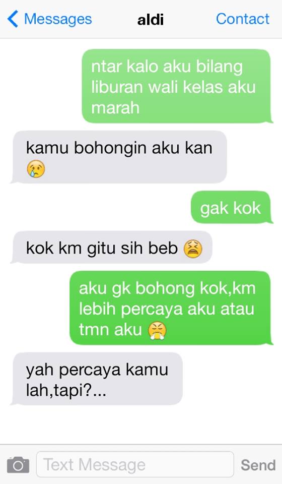 24 SMS Pengorbanan pacar © 2016 brilio.net/Baper 24 SMS Pengorbanan pacar © 2016 brilio.net/Baper