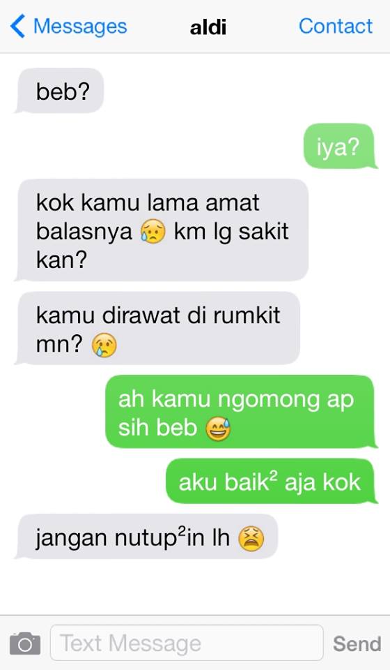 24 SMS Pengorbanan pacar © 2016 brilio.net/Baper 24 SMS Pengorbanan pacar © 2016 brilio.net/Baper