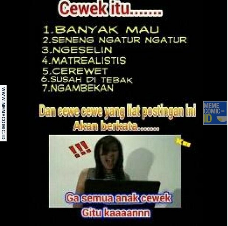 meme cewek  © 2016 brilio.net