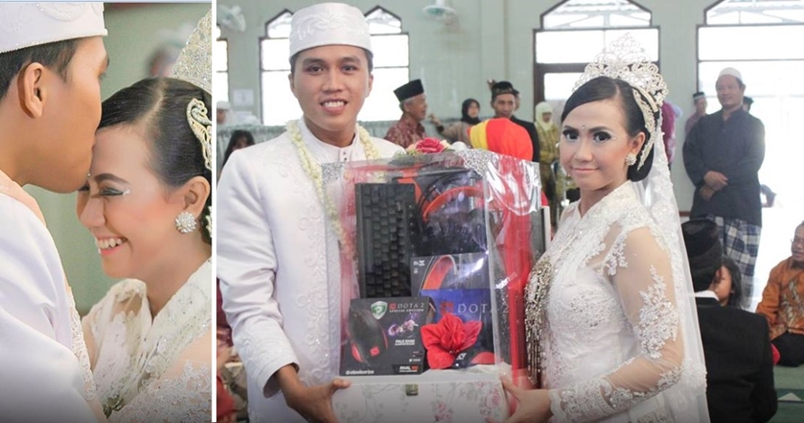 Bahagianya pasangan ini, menikah karena sama-sama suka main game DotA