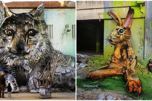 Ubah sampah menjadi karya seni, seniman ini bawa pesan bahaya polusi