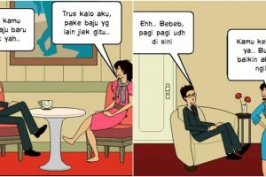 45 Komik strip ini gambarkan kisah cewek yang selalu benar