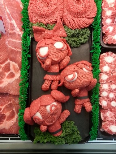 WOW - Penjual daging ini bentuk aneka karakter dari daging cincang © 2016 brilio.net