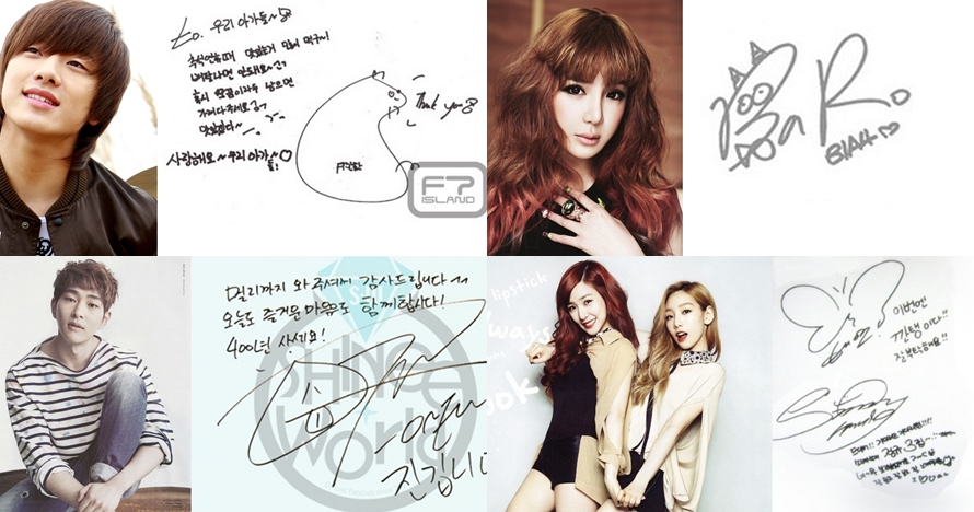 9 Tanda tangan artis K-Pop kondang, dari lucu sampai rumit banget