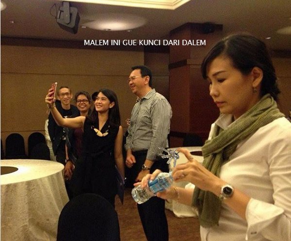 Selfie Ahok bareng 'Cinta' jadi candaan netizen, ada yang cemburu!