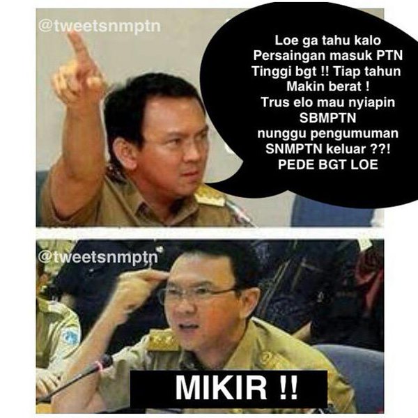 meme SNMPTN kocak © 2016 brilio.net
