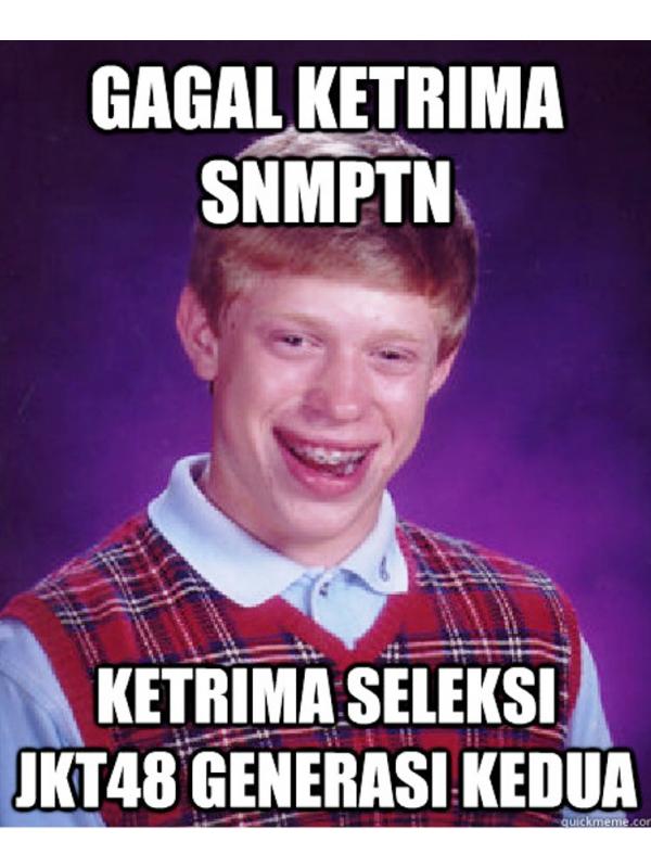 meme SNMPTN kocak © 2016 brilio.net
