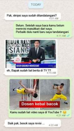 percakapan dosen vs mahasiswa © 2016 brilio.net percakapan dosen vs mahasiswa © 2016 brilio.net