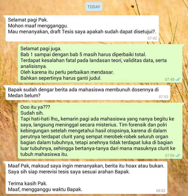 percakapan dosen vs mahasiswa © 2016 brilio.net percakapan dosen vs mahasiswa © 2016 brilio.net