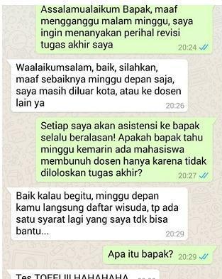 percakapan dosen vs mahasiswa © 2016 brilio.net percakapan dosen vs mahasiswa © 2016 brilio.net