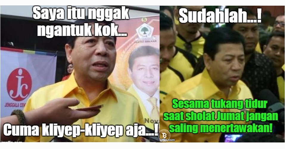 11 Meme Setya Novanto mengantuk ini lucu banget, papa minta bantal!