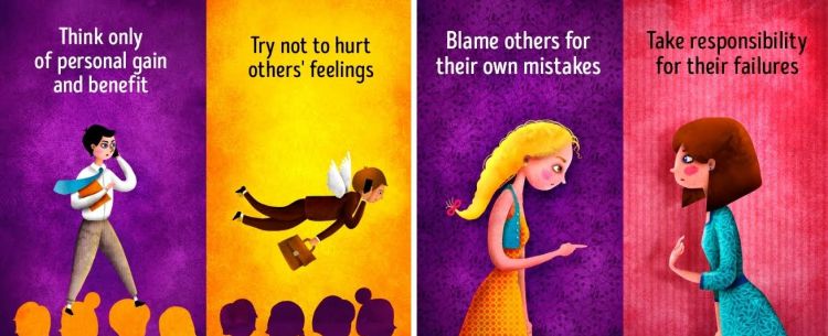 12 Ilustrasi ini gambarkan pribadi berpikiran positif dan negatif