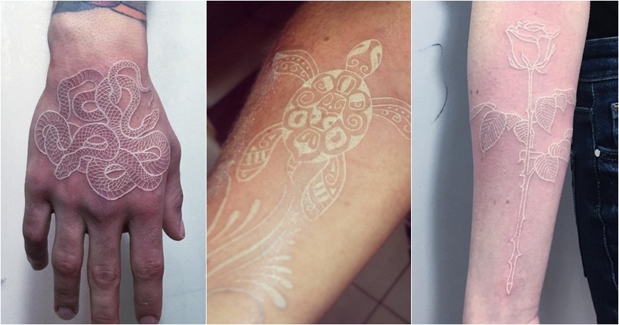 22 Desain tato tinta putih ini keren & bikin kagum, kamu berani coba?