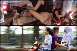 15 Foto kelakuan cewek di atas motor yang bikin geleng-geleng kepala